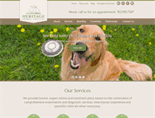 Tablet Screenshot of heritageanimalhospital.com